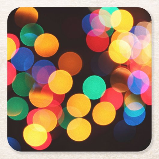 Kerstlampje Modern Kartonnen Onderzetters (Voorkant)