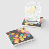 Kerstlampje Modern Stenen Onderzetter (Zijkant)