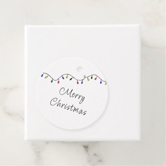 Kerstlampje Retro feestdag Bedankjes Labels (In situ)