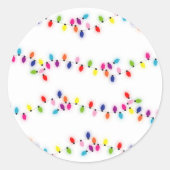 kerstlampje ronde sticker (Voorkant)