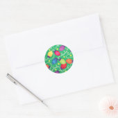 kerstlampje ronde sticker (Envelop)