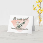 Kerstlampje van God Wenskaart Kaart (Gele Bloem)