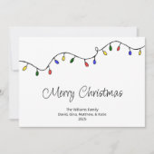 kerstlampje voor feestelijke retour feestdagenkaart (Voorkant)