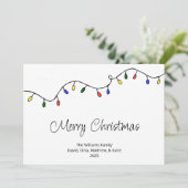 kerstlampje voor feestelijke retour feestdagenkaart (Staand voorkant)