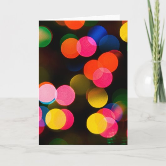 kerstlampjes Abstract Feestdagen Kaart (Voorkant)