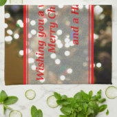 kerstlampjes Abstract Theedoek (Gevouwen)