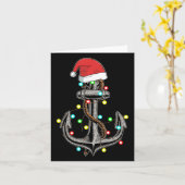 kerstlampjes Anchor Boating Sailing Funny Boat Kaart (Gele Bloem)
