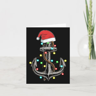 kerstlampjes Anchor Boating Sailing Funny Boat Kaart