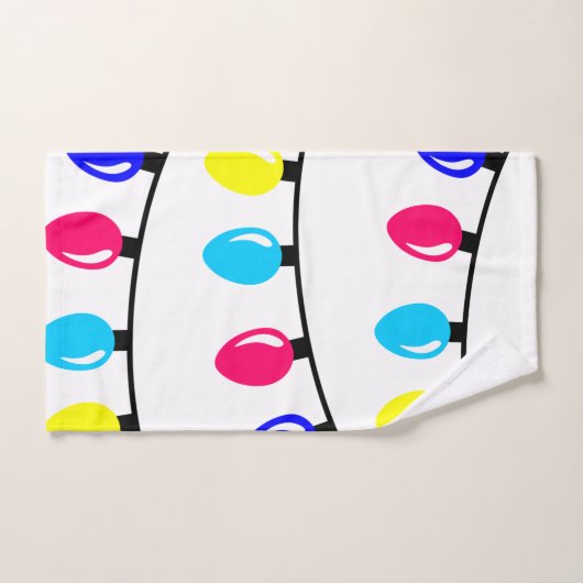 kerstlampjes bad handdoek (Handdoek)