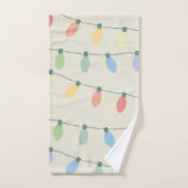 kerstlampjes bad handdoek (Handdoek)