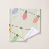 kerstlampjes bad handdoek (Wasdoekje)