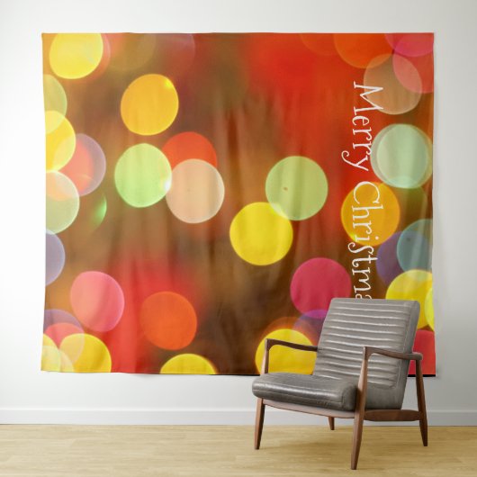 Kerstlampjes Bokeh Modern Photo Booth-achtergrond Wandkleed (In Situ (horizontaal))