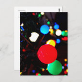 kerstlampjes briefkaart (Voorkant / Achterkant)