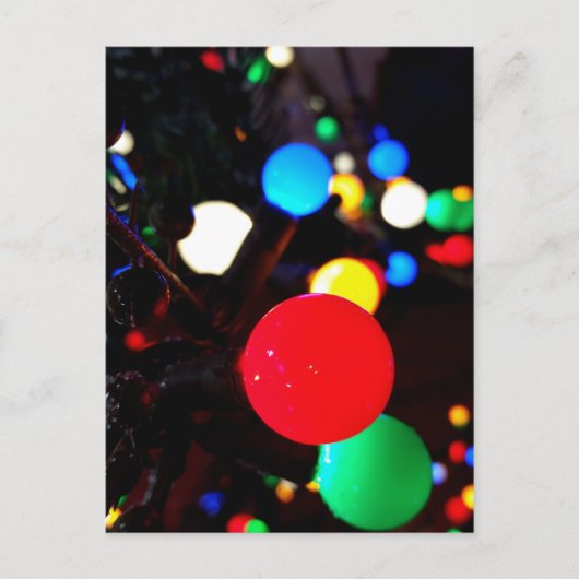 kerstlampjes briefkaart (Voorkant)