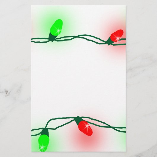 kerstlampjes briefpapier (Voorkant)