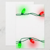 kerstlampjes briefpapier (Voorkant / Achterkant)
