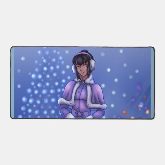 kerstlampjes bureaumat (Voorkant)