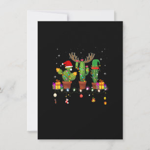 kerstlampjes Cactus Lover Funny Xmas Pajama Ho Kaart