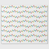 kerstlampjes cadeaupapier (Vlak)