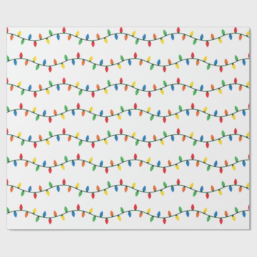 kerstlampjes cadeaupapier (Vlak)