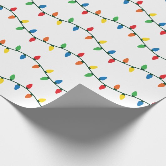kerstlampjes cadeaupapier (Hoek)