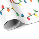 kerstlampjes cadeaupapier (Rol Hoek)