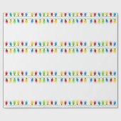 kerstlampjes cadeaupapier (Vlak)