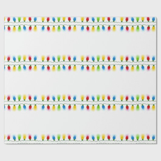 kerstlampjes cadeaupapier (Vlak)