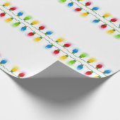 kerstlampjes cadeaupapier (Hoek)