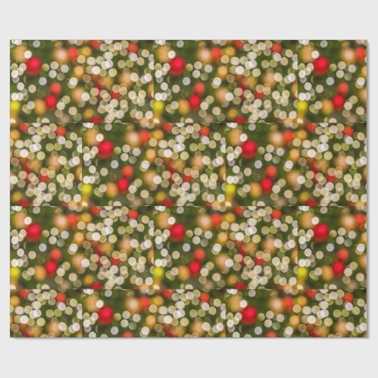 kerstlampjes cadeaupapier (Vlak)