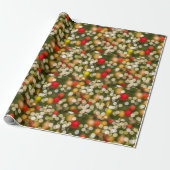 kerstlampjes cadeaupapier (Uitgerold)