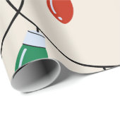 Kerstlampjes  cadeaupapier (Rol Hoek)