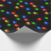 kerstlampjes cadeaupapier (Hoek)