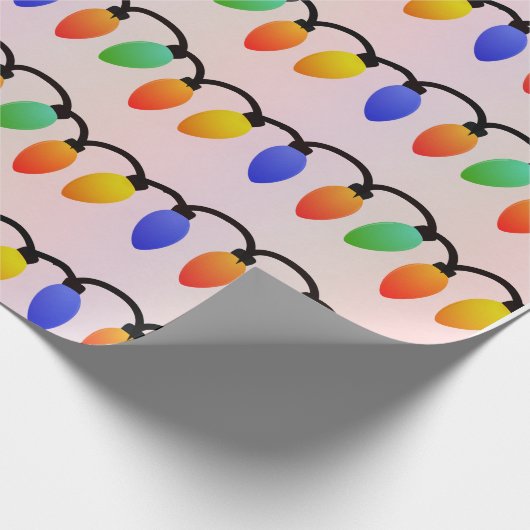 kerstlampjes cadeaupapier (Hoek)