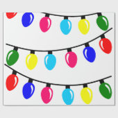 kerstlampjes cadeaupapier (Vlak)