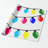 kerstlampjes cadeaupapier (Uitgerold)