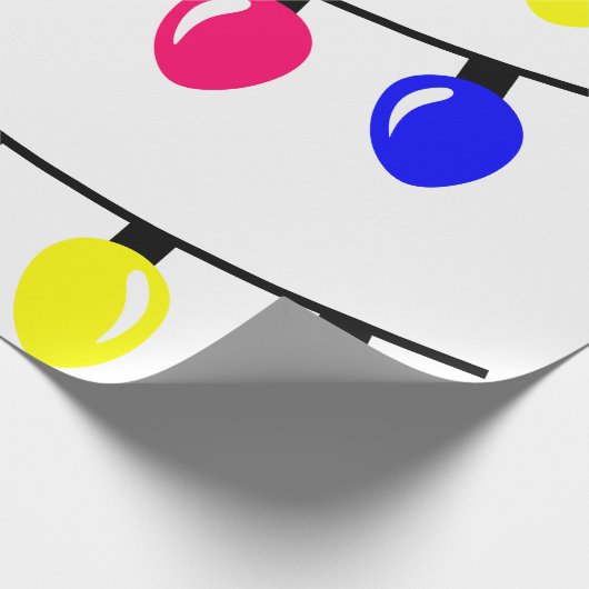 kerstlampjes cadeaupapier (Hoek)