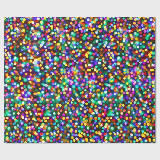 kerstlampjes cadeaupapier (Vlak)