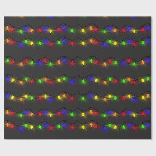 kerstlampjes cadeaupapier (Vlak)