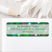 Kerstlampjes: centrumtekst op label voor retouradr (Insitu)