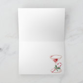 kerstlampjes Cheer Martini Glass Red Bow Kaart (Binnen)