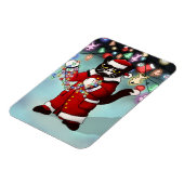 kerstlampjes Cute Tuxedo Cat Magnet Magneet (Linkerzijde)