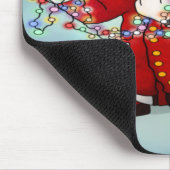 kerstlampjes Cute Tuxedo Cat Muismat (Hoek)