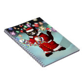 kerstlampjes Cute Tuxedo Cat Notitieboek (Rechterzijde)