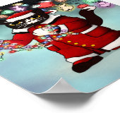 kerstlampjes Cute Tuxedo Cat Poster (Hoek)