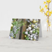 Kerstlampjes Decorations London Photography Kaart (Gele Bloem)