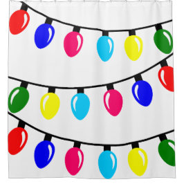 kerstlampjes douchegordijn