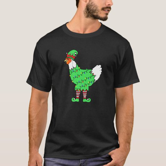 kerstlampjes Elf Chicken Chicken T-shirt (Voorkant)