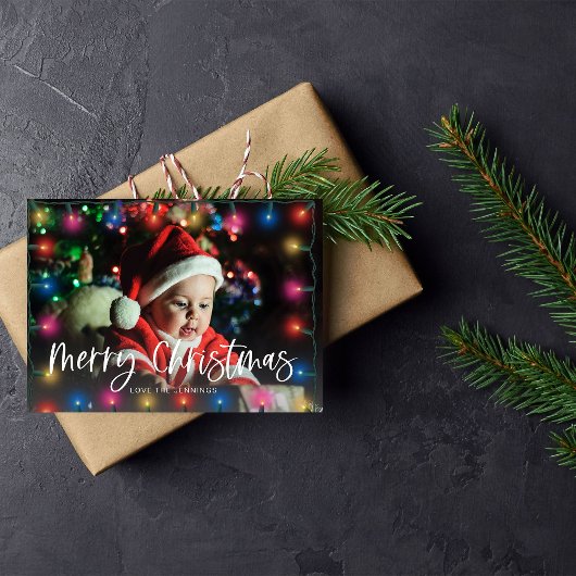 Kerstlampjes en foto's