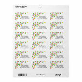 kerstlampjes etiket (Full Sheet)